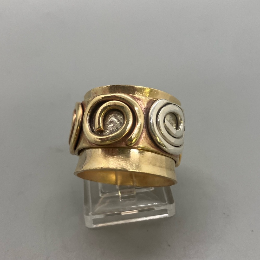 Gold and Silver Spinner Ring